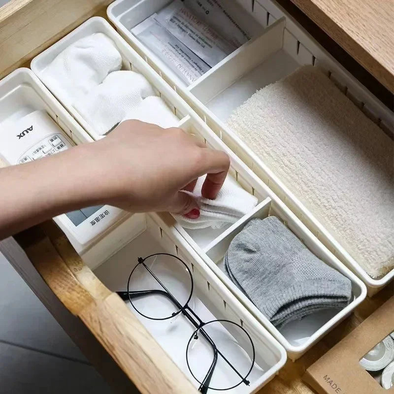 Organisateur de tiroir ajustable FlexiSort avec séparateurs amovibles - rangement ustensiles cuisine