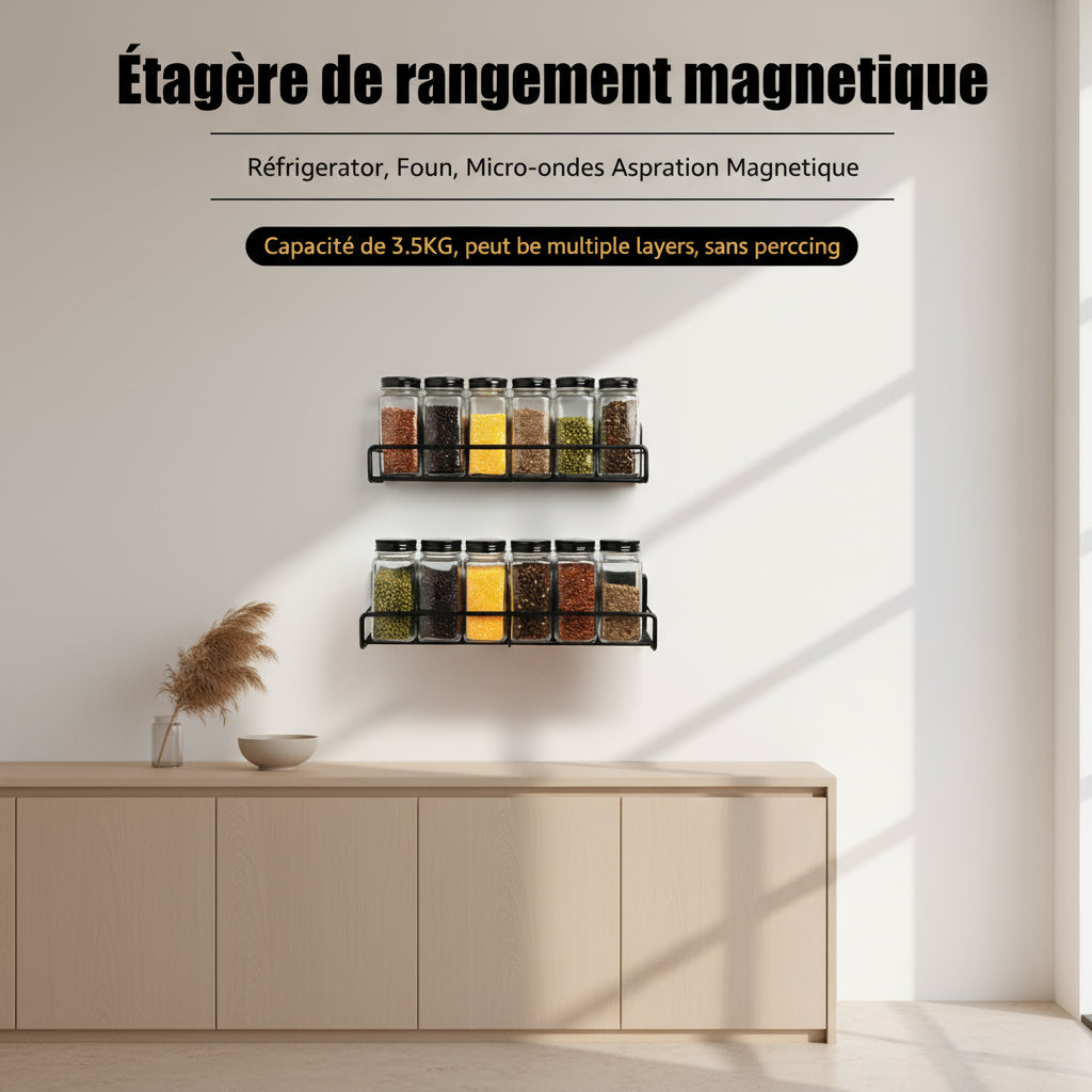 SmartWall – Waterproof Magnetic Wall Organizer for Kitchen and Refrigerator 