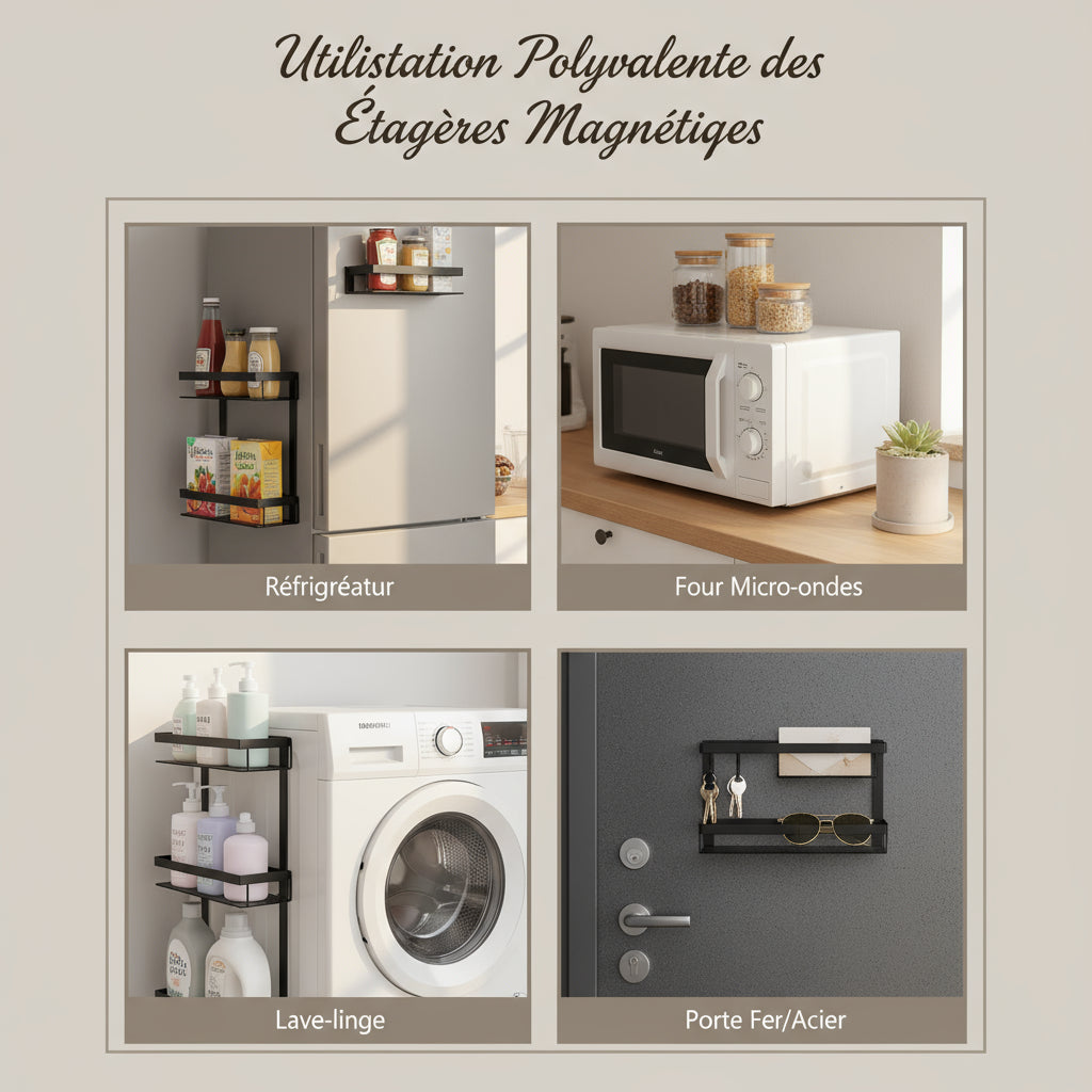 SmartWall – Waterproof Magnetic Wall Organizer for Kitchen and Refrigerator 